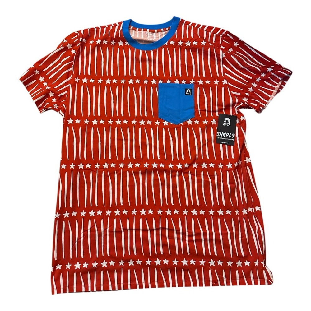 Rags Red, White, and Blue Patriotic 4th of July T-Shirt
